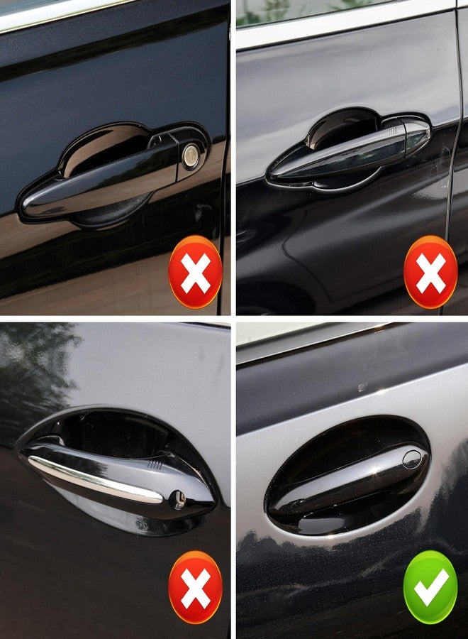 Jaronx غطاء فتحة مفتاح مقبض باب متوافق مع سيارات BMW من جارونكس، موديلات 3'G20، 5'G30، 6'G32، X3 G01، X4 G02، X5 G05، X6 G06، X7 G07، Z4 G29، غطاء قفل باب بديل لغطاء فتحة مفتاح BMW، رقم القطعة 51217489341 و51219463547 (أسود فاحم). - Image 2